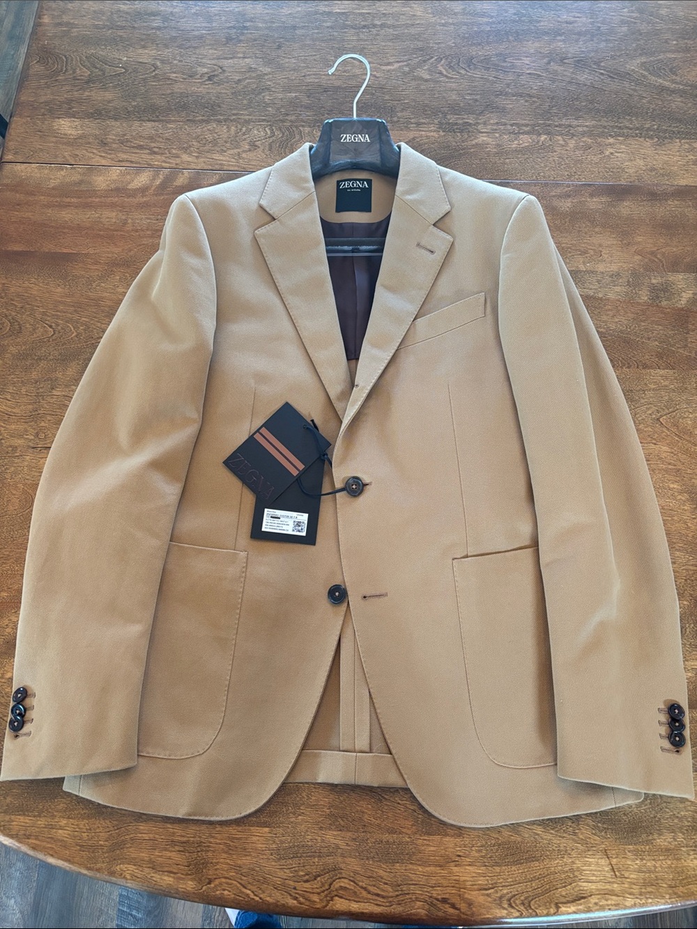 Zegna Men's Camel cotton/silk/linen Sport Coat - Classic Tan Blazer